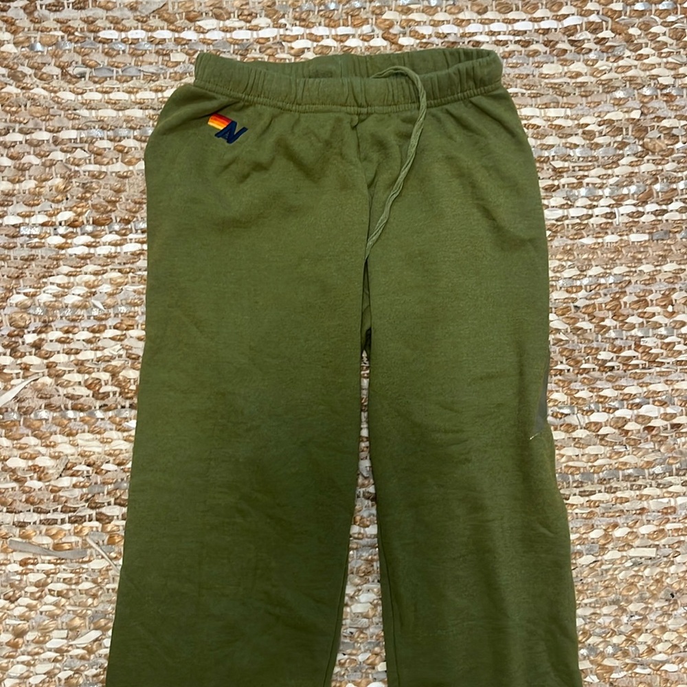 Green Aviator Nation sweatpants